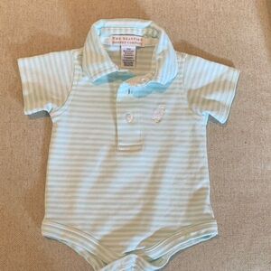 NWOT The Beaufort Bonnet Company Striped Baby Onesie